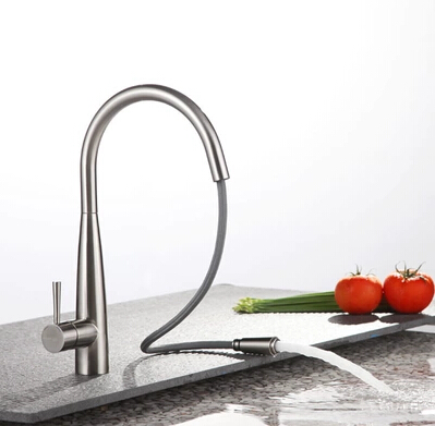 Contemporary Single Handle Brass Mixed Pull-out Kitchen Faucet TN0823 Contemporary Single Handle Brass Mixed Pull-out Kitchen Faucet TN0823