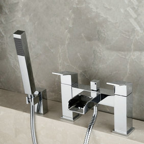 Contemporary Optimus Solid Brass Waterfall Bath Shower Mixer Faucet T0218 Contemporary Optimus Solid Brass Waterfall Bath Shower Mixer Faucet T0218