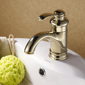 Ti-PVD Single Handle Centerset Bathroom Sink Faucet TP0405G Ti-PVD Single Handle Centerset Bathroom Sink Faucet TP0405G