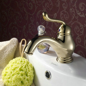 Ti-PVD Finish Antique Style Bathroom Sink Faucet T0408G Ti-PVD Finish Antique Style Bathroom Sink Faucet T0408G