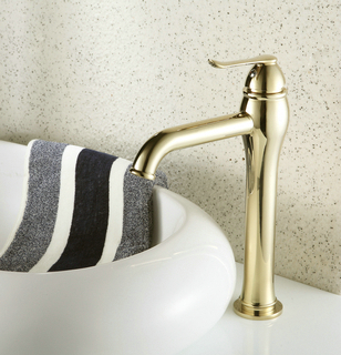 Ti-PVD Finish One hole Antique Style Bathroom Sink Faucet TP0489G Ti-PVD Finish One hole Antique Style Bathroom Sink Faucet TP0489G