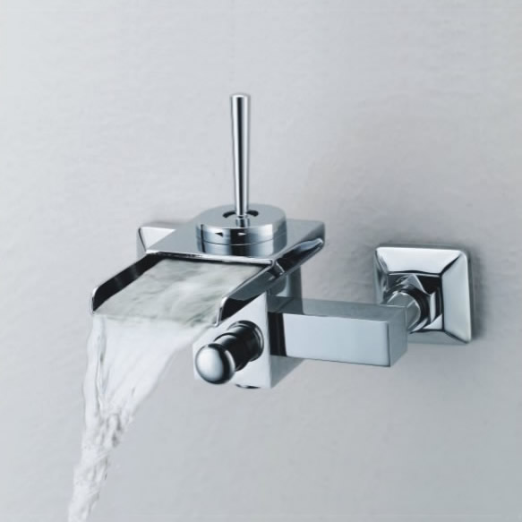 Single Handle Wall-Mount Waterfall Bathroom Sink Faucet or Bathtub Faucet (T0510_1W) Single Handle Wall-Mount Waterfall Bathroom Sink Faucet or Bathtub Faucet (T0510_1W)
