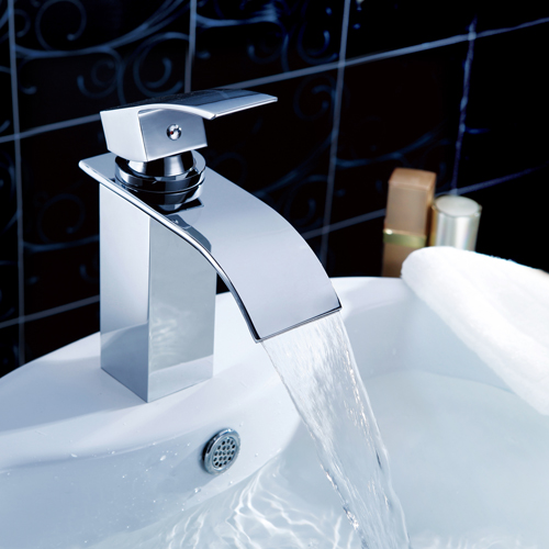 Contemporary Single Handle Waterfall Bathroom Sink Faucet T0517 Contemporary Single Handle Waterfall Bathroom Sink Faucet T0517