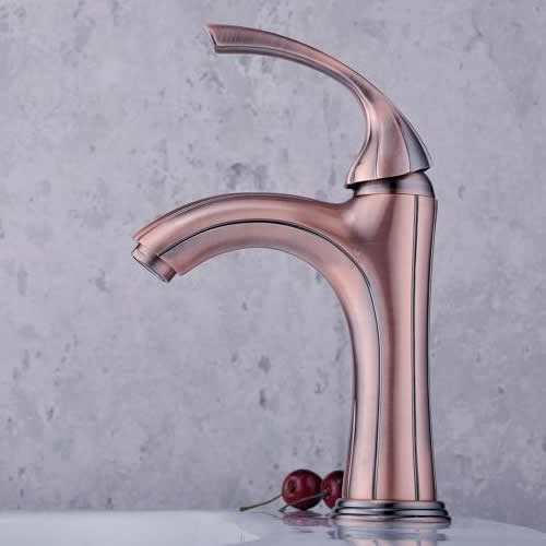 Classic Solid Brass Bathroom Sink Faucet - Antique Copper Finish T0519B Classic Solid Brass Bathroom Sink Faucet - Antique Copper Finish T0519B