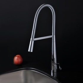 Contemporary Brass Kitchen Faucet - Nickel Brushed Finish T1708 Contemporary Brass Kitchen Faucet - Nickel Brushed Finish T1708
