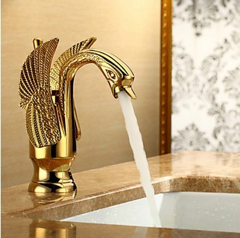 Bionics Design Centerset Bathroom Sink Faucet (Ti-PVD Finish) TP2012G Bionics Design Centerset Bathroom Sink Faucet (Ti-PVD Finish) TP2012G