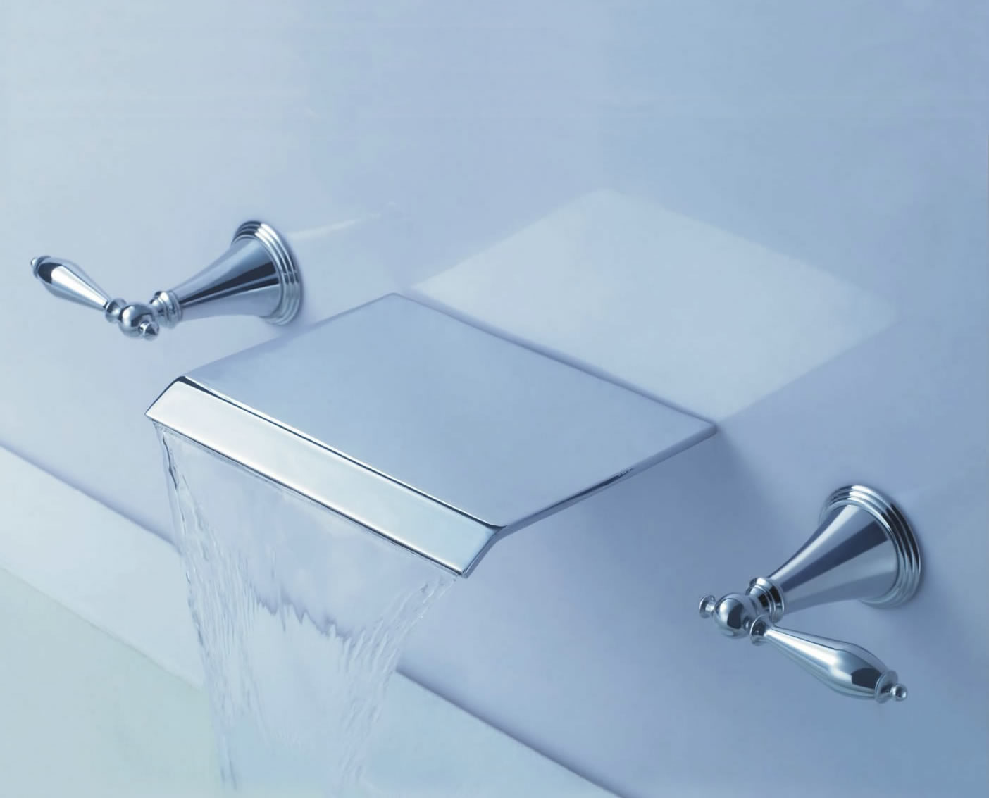 Contemporary Waterfall Bathroom Sink Faucet (Wall Mount) T7008B Contemporary Waterfall Bathroom Sink Faucet (Wall Mount) T7008B