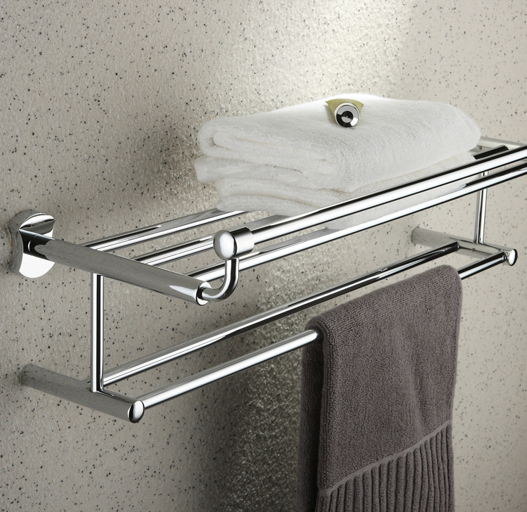 Chrome Finish Bathroom Rack With Towel Bar TCB2004 Chrome Finish Bathroom Rack With Towel Bar TCB2004