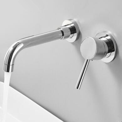 Brass Concealed Installation Chrome Wall Mounted Bathroom Sink Faucet F0235C Brass Concealed Installation Chrome Wall Mounted Bathroom Sink Faucet F0235C