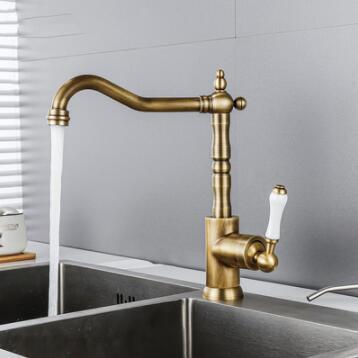 Antique Kitchen Faucets Brass Rotatable Single Handle Mixer Kitchen Faucet F0258A Antique Kitchen Faucets Brass Rotatable Single Handle Mixer Kitchen Faucet F0258A