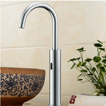 Automatic Brass Bathroom Sink Tap Free Hands Faucet High Version F0260 Automatic Brass Bathroom Sink Tap Free Hands Faucet High Version F0260