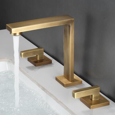 Antique Brass European-Style Three-Holes Bathroom Basin Mixer FA0367 Antique Brass European-Style Three-Holes Bathroom Basin Mixer FA0367