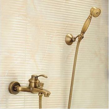 Antique Brass Bathtub Faucet With Hand Shower Mixer Water Bathroom Faucet FA3075U Antique Brass Bathtub Faucet With Hand Shower Mixer Water Bathroom Faucet FA3075U