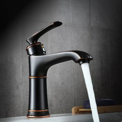 Antique Bathroom Sink Faucet Black Bronze Brass Brushed Finished Mixer Faucet FB0468 Antique Bathroom Sink Faucet Black Bronze Brass Brushed Finished Mixer Faucet FB0468