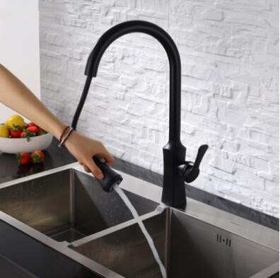 Antique Black Bronze Brass 360° Rotatable Pull Down Kitchen Faucet FB355P Antique Black Bronze Brass 360° Rotatable Pull Down Kitchen Faucet FB355P