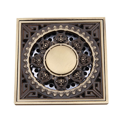 Bathroom Accessory Antique Brass Finish Solid Brass Floor Drain FD005 Bathroom Accessory Antique Brass Finish Solid Brass Floor Drain FD005