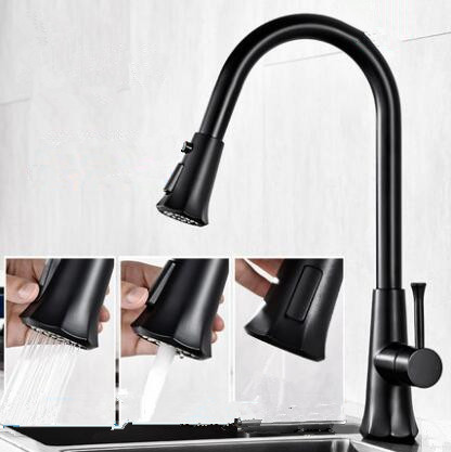 Antique Black Bronze Brass Three Outlet Modes Mixer Pull Out Kitchen Sink Faucet FP0278B Antique Black Bronze Brass Three Outlet Modes Mixer Pull Out Kitchen Sink Faucet FP0278B