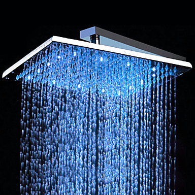 Contemporary 10 inch Brass Color Changing LED Shower Head - HB10F Contemporary 10 inch Brass Color Changing LED Shower Head - HB10F