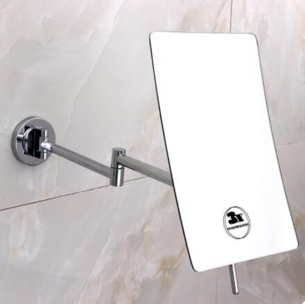 Brass Wall Mounted Ultrathin Square Three Times Enlarge Make Up Bathroom Mirror MB165S Brass Wall Mounted Ultrathin Square Three Times Enlarge Make Up Bathroom Mirror MB165S