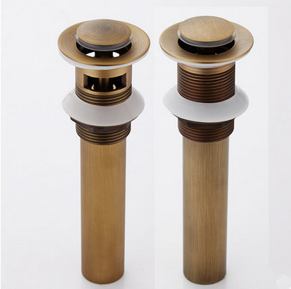 Antique Brass Pop Up Drain With Overflow PP0228 Antique Brass Pop Up Drain With Overflow PP0228
