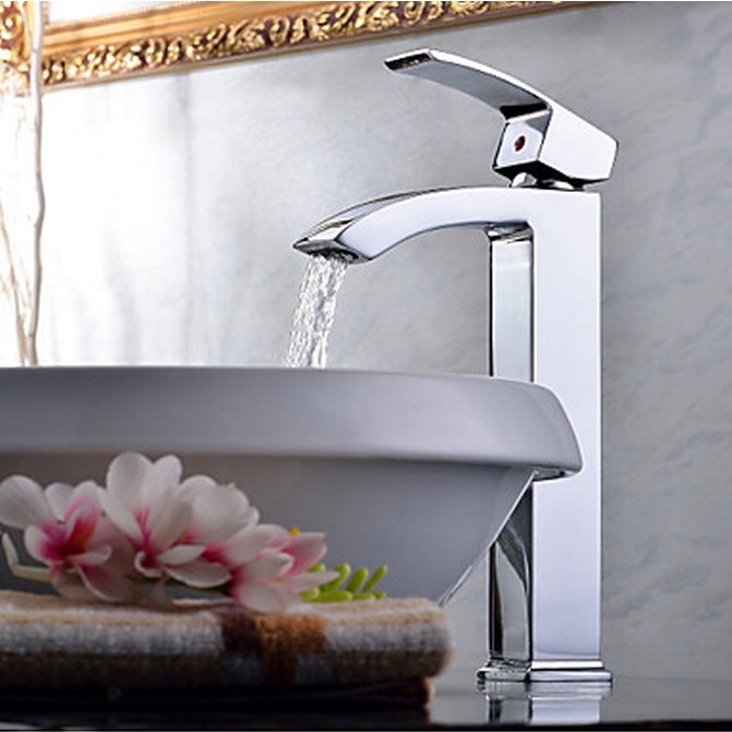 Contemporary Chrome One Hole Single Handle Bathroom Sink Faucet TQ0531H Contemporary Chrome One Hole Single Handle Bathroom Sink Faucet TQ0531H