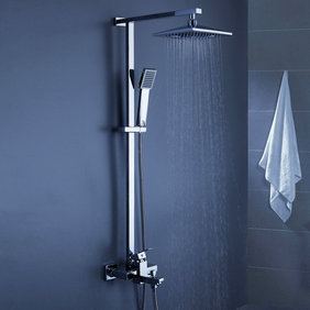 Contemporary 8 inch Shower Head + Hand Shower Tub Shower Faucet - SC006 Contemporary 8 inch Shower Head + Hand Shower Tub Shower Faucet - SC006