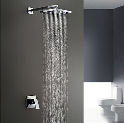 Chrome Wall Mount Rain Single Handle Shower Faucet TSC031 Chrome Wall Mount Rain Single Handle Shower Faucet TSC031