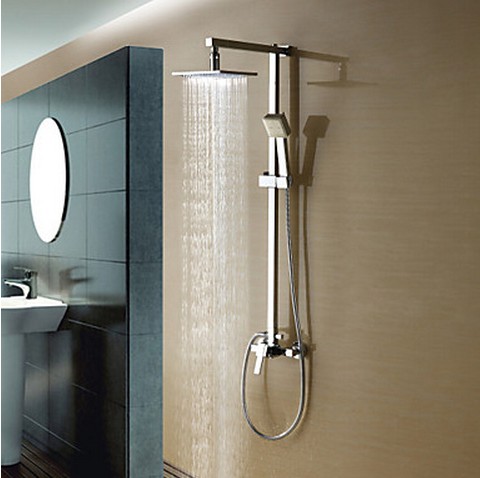 Color Changing LED Shower Faucet with 8 inch Shower Head + Hand Shower TSC020 Color Changing LED Shower Faucet with 8 inch Shower Head + Hand Shower TSC020