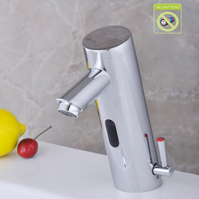 Contemporary Bathroom Sink Faucet with Hot and Cold Hydropower Automatic Sensor - T0106AP Contemporary Bathroom Sink Faucet with Hot and Cold Hydropower Automatic Sensor - T0106AP