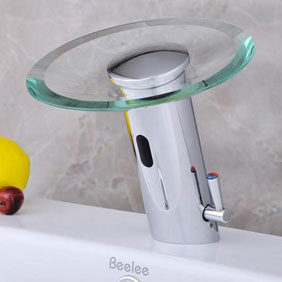 Contemporary Hot and Cold Hydropower Automatic Sensor Waterfall Bathroom Sink Faucet - T0109A Contemporary Hot and Cold Hydropower Automatic Sensor Waterfall Bathroom Sink Faucet - T0109A