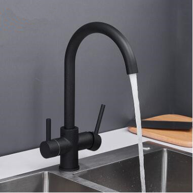 Black with White Dot Three Way Drinking Water Kitchen Sink Faucet T0139B Black with White Dot Three Way Drinking Water Kitchen Sink Faucet T0139B