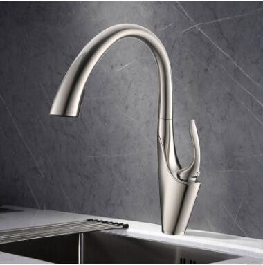 Creative Designed Kirsite Nickel Burshed Pull Down Rotatable Kitchen Sink Faucet T0206N Creative Designed Kirsite Nickel Burshed Pull Down Rotatable Kitchen Sink Faucet T0206N