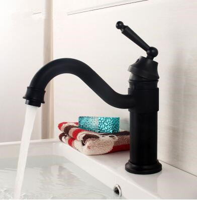 Antique Black Bronze Brass Bathroom Sink Faucet Painting Finish T0404B Antique Black Bronze Brass Bathroom Sink Faucet Painting Finish T0404B