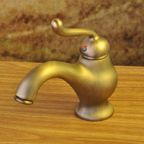 Antique Inspired Bathroom Sink Faucet - Polished Brass Finish T0408 Antique Inspired Bathroom Sink Faucet - Polished Brass Finish T0408