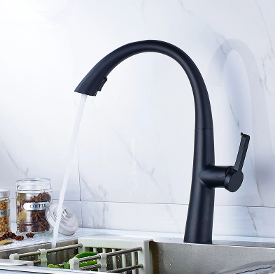 Matte Black Printed Rotatable Single Handle Pull Out Kitchen Sink Faucet T0408B Matte Black Printed Rotatable Single Handle Pull Out Kitchen Sink Faucet T0408B