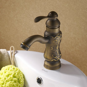 Antique Solid Brass Centerset Bathroom Sink Faucet (Antique Copper Finish)T0425A Antique Solid Brass Centerset Bathroom Sink Faucet (Antique Copper Finish)T0425A