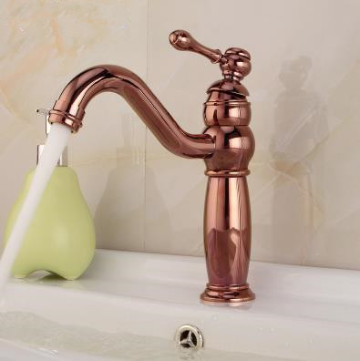Antique Centerset Bathroom Sink Faucet Rose Gold Finish T0434RG Antique Centerset Bathroom Sink Faucet Rose Gold Finish T0434RG