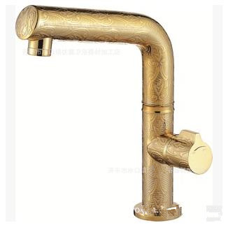 Ti-PVD Finish Solid Brass Bathroom Sink Faucet T0435 Ti-PVD Finish Solid Brass Bathroom Sink Faucet T0435