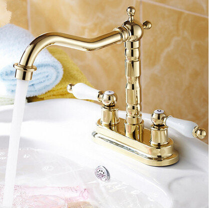 Ti-PVD Finish Widespread Bathroom Sink Faucet T0455 Ti-PVD Finish Widespread Bathroom Sink Faucet T0455