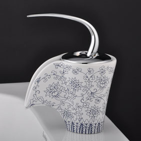 Ceramic Faucet Blue and White Porcelain Finish Painting T0539A Ceramic Faucet Blue and White Porcelain Finish Painting T0539A