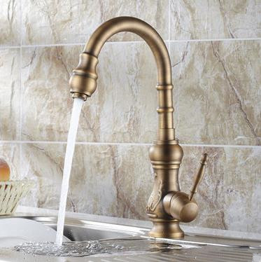Antique Brass Kitchen Faucet (Antique Copper Finish) T-1705A Antique Brass Kitchen Faucet (Antique Copper Finish) T-1705A