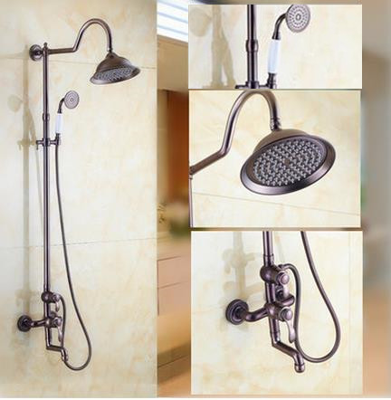 Traditional Wall Mount Waterfall Rain + Handheld Shower Faucet - T1808S Traditional Wall Mount Waterfall Rain + Handheld Shower Faucet - T1808S