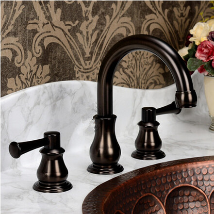 Antique Brass Mixer Bathroom Sink Faucet Two Handles Brown Bronze Faucet TA005C Antique Brass Mixer Bathroom Sink Faucet Two Handles Brown Bronze Faucet TA005C