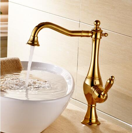 Antique Classic Golden Printed Bathroom Mixer Sink Faucet TA015G Antique Classic Golden Printed Bathroom Mixer Sink Faucet TA015G