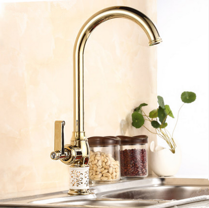 Antique Brass Rotatable Golden Printed Mixer Kitchen Faucet TA189G Antique Brass Rotatable Golden Printed Mixer Kitchen Faucet TA189G
