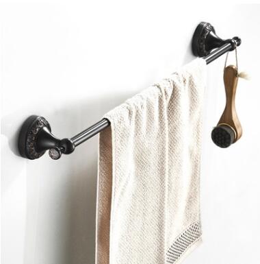 Antique Black Bronze Brass Decorative Pattern Cover Bathroom Single Towel Bar TAB052 Antique Black Bronze Brass Decorative Pattern Cover Bathroom Single Towel Bar TAB052