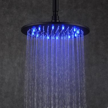 Antique LED Black Bronze Brass 12 Inch Round Rainfall Shower Head TBS252 Antique LED Black Bronze Brass 12 Inch Round Rainfall Shower Head TBS252