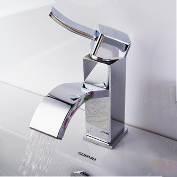 Brass Waterfall Mixed Single Handel Bathroom Sink Faucet TC009E Brass Waterfall Mixed Single Handel Bathroom Sink Faucet TC009E