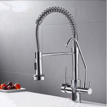 Chrome Brass Pull Down Kitchen Faucet Rotatable Drinking Water SPRING Kitchen Sink Faucet TC0288F Chrome Brass Pull Down Kitchen Faucet Rotatable Drinking Water SPRING Kitchen Sink Faucet TC0288F