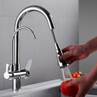 Three Way Kitchen Faucets Chrome Finished Drinking Water Mixer Kitchen Sink Faucet TC329F Three Way Kitchen Faucets Chrome Finished Drinking Water Mixer Kitchen Sink Faucet TC329F